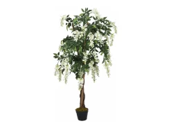 Glicina artificial 1260 hojas 180 cm y blanco Verde Best