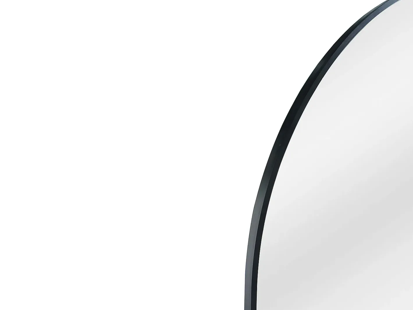 Sale OZAIA Gran espejo arco de aluminio, L. 110 x A. 190 cm, , OLYVEN Negro
