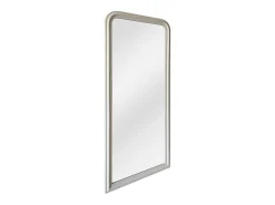 OZAIA Gran espejo de madera de paulownia - L. 80 x H. 180 cm - mate - HELOISE Blanco Discount