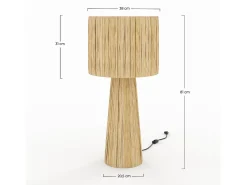 Rendez-Vous Déco Gran lámpara de hoja de palma - Soléa Beige Best