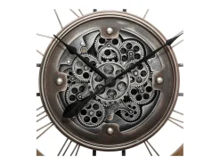 Atmosphera Reloj De Pared-Gran Reloj de Pared Silencioso de Metal y Madera D 90 cm Multicolor