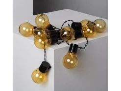 New Ledkia Guirnalda de Bombillas LED Solar Nikola 2m 6000K Blanco Frío Negro