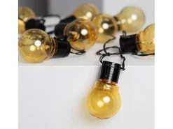 New Ledkia Guirnalda de Bombillas LED Solar Nikola 2m 6000K Blanco Frío Negro