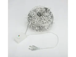 Sale Guirnalda de luces LED de 100 m y 600 luces LED para bodas, carnavales, exteriores, interiores y jardines, multicolor Blanco