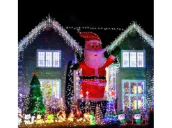Sale Guirnalda de luces LED de 100 m y 600 luces LED para bodas, carnavales, exteriores, interiores y jardines, multicolor Blanco