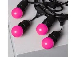Ledkia Guirnalda Exterior con Bombillas LED E27 5.5m IP65 Negro Rosa Multicolor Clearance