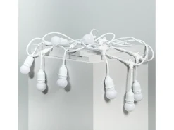 Ledkia Guirnalda Luminosa-Guirnalda Exterior con Bombillas LED E27 5.5m IP65 Blanco Blanco Multicolor