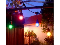 Ledkia Guirnalda Luminosa-Guirnalda Exterior con Bombillas LED E27 5.5m IP65 Negro Multicolor