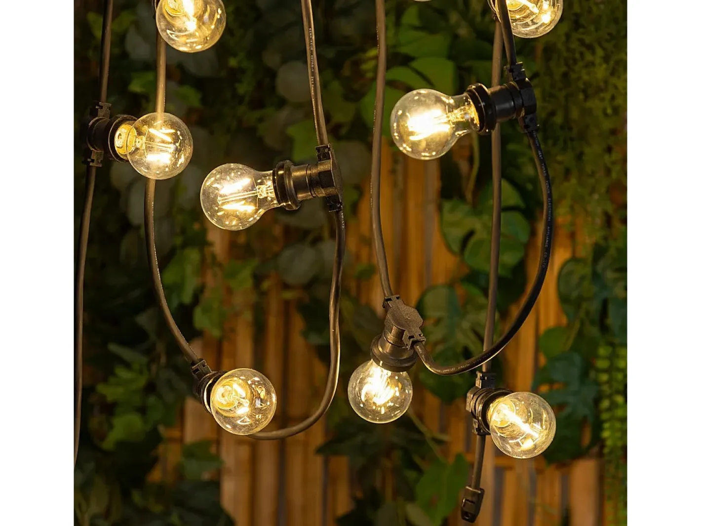 Atmosphera Guirnalda Luminosa-Guirnalda LED para exteriores 520 x 6 cm Negro
