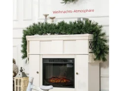 Guirnalda navideña artificial de 1,8 m con 160 ramas, decorativa para escaleras y chimenea, flameada, en plástico (180x30x30 cm) Verde Sale