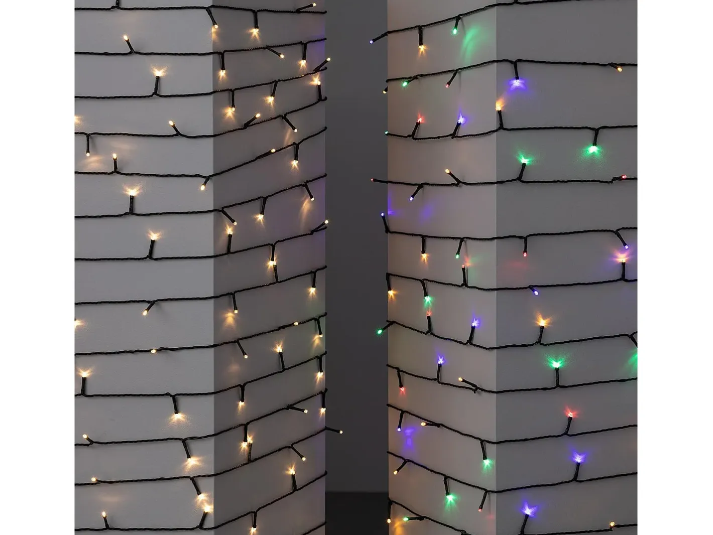 Ledkia Guirnalda Solar Exterior Cable LED 12m 3000K Blanco Cálido Negro Sale