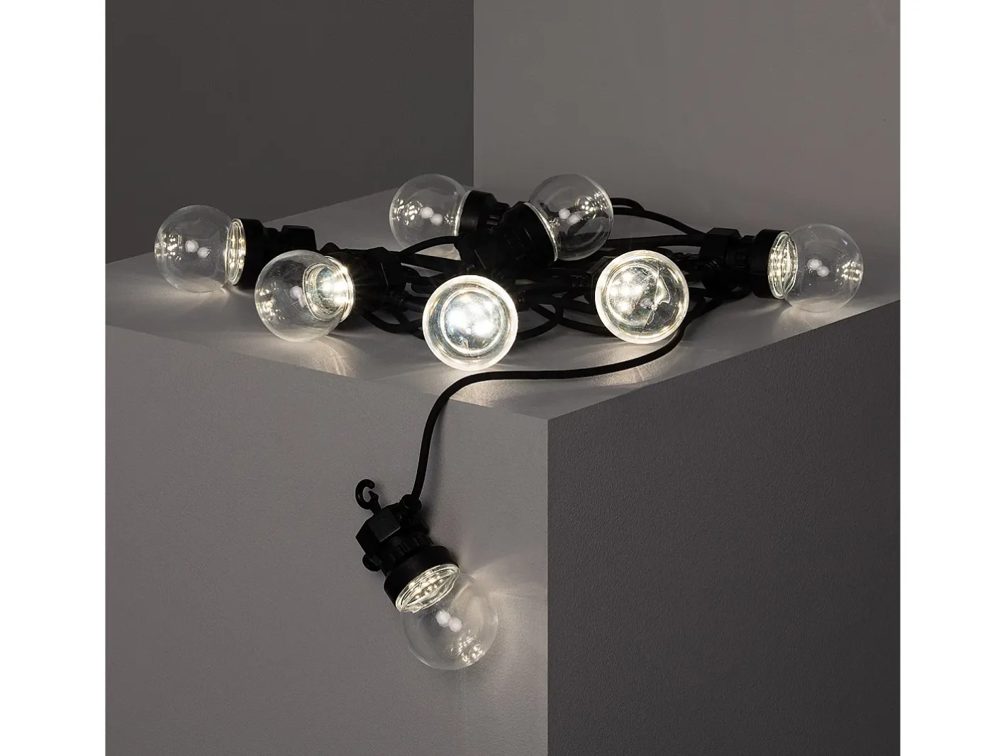 New Ledkia Guirnalda Solar Exterior LED de Bombillas Kepler 7m Transparente