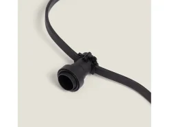 Ledkia Guirnaldas para Exterior IP44 Cable Eléctrico Plano con Portalámparas E27 a Medida 50 m Negro Online