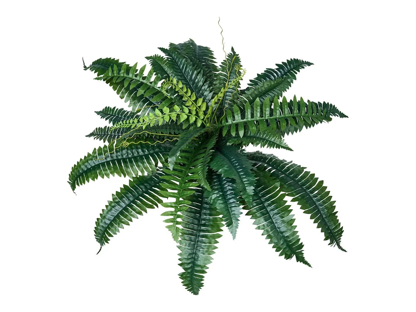 Helecho Artificial SucceBuy, Pack de 2, Helecho Falso de Boston 80-86 cm, 30 Hojas, Colgante, Decoración Interior/Exterior, Hogar/Oficina, Maceta No Incluida Verde
