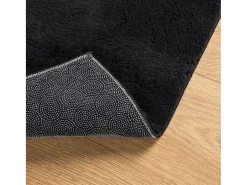 Outlet Garden Furniture Hester Alfombra de pelo corto suave lavable HUARTE 120x120 cm Negro