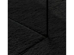 Garden Furniture Alfombra De Salón-Hester Alfombra de pelo corto suave lavable HUARTE 80x250 cm Negro