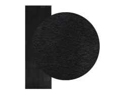 Garden Furniture Alfombra De Salón-Hester Alfombra de pelo corto suave lavable HUARTE 80x250 cm Negro