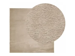 Garden Furniture Alfombra De Salón-Hester Alfombra de pelo corto suave lavable HUARTE arena 240x240 cm Marru00f3n
