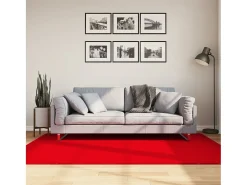 Sale Garden Furniture Hester Alfombra de pelo corto suave lavable HUARTE 140x200 cm Rojo