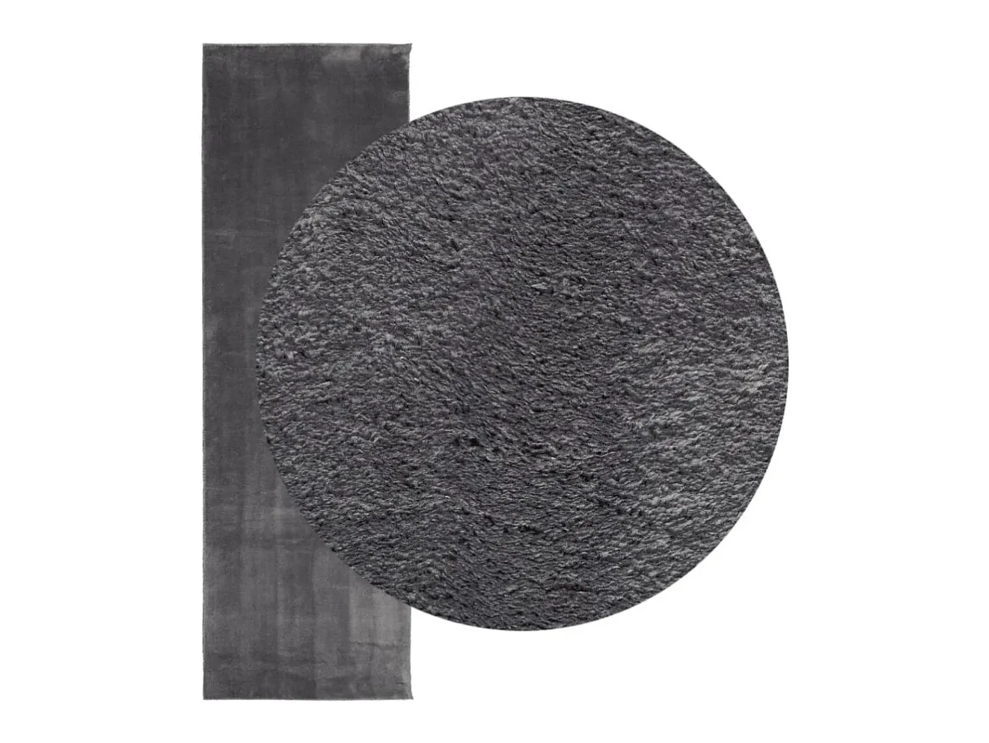Garden Furniture Hester Alfombra de pelo corto suave lavable HUARTE antracita 80x250 cm Gris antracita Online