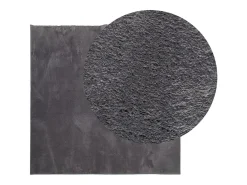 Garden Furniture Hester Alfombra de pelo corto suave lavable HUARTE antracita 240x240cm Gris antracita New
