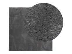 Garden Furniture Hester Alfombra de pelo corto suave lavable HUARTE antracita 160x160cm Gris antracita Hot