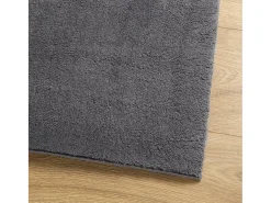 Garden Furniture Hester Alfombra de pelo corto suave lavable HUARTE antracita 100x200cm Gris antracita
