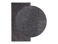 Garden Furniture Hester Alfombra de pelo corto suave lavable HUARTE antracita 100x200cm Gris antracita