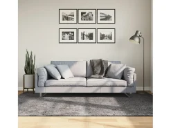 Garden Furniture Alfombra De Salón-Hester Alfombra de pelo corto suave lavable HUARTE antracita 160x230cm Gris antracita