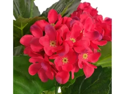 Planta Artificial-Hortensia artificial roja con maceta de 60 cm Rojo