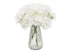 Sale Hortensia Artificial SucceBuy Flores Artificiales 250 mm, Ramos de Flores Artificiales Aspecto Realista con Cabeza de 152,4 mm, Lote de 65, Blanco