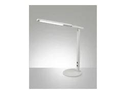 Best Ideal - Lámpara de mesa Fabas Luce blanca - LED táctil de 10 W integrado regulable CCT (3000K 4000K 5000K 6000K) Blanco