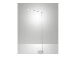Ideal - Lámpara de pie LED blanca orientable de metal H.130 cm Fabas Luce - Luz LED integrada de 10W CCT (3000K 4000K 5000K 6000K) Blanco New