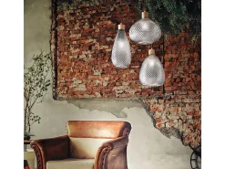 Ideal Lux BERGEN-1 - Lámpara colgante de techo tipo domo para interior 1 claro, E27 Gris Hot