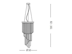Clearance Ideal Lux Carlton - Lámpara colgante de 12 luces , E14 Dorado