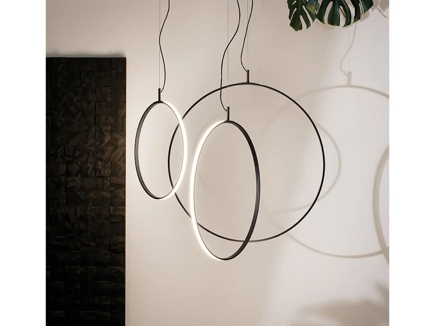 Discount Ideal Lux CIRCUS Lámpara de Techo Colgante LED Integrada 74cm Negra, 3000K Negro
