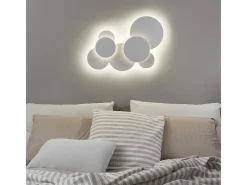 Clearance Ideal Lux CLOUD Plafón Decorativo Circles 52cm 3000K Blanco