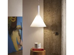 Ideal Lux Lámpara Suspendida-Cocktail - Lámpara colgante de techo tipo domo grande con 1 luz blanca, E27 Blanco