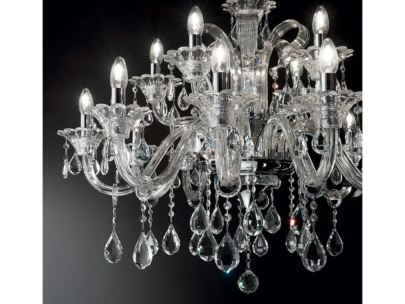 Ideal Lux Colossal - Lámpara de araña de 15 luces de vidrio , E14 Transparente Sale