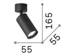 Ideal Lux DYNAMITE - Lámpara de techo Spotlight de interior 1 luz Blanca, GU10 Blanco Clearance