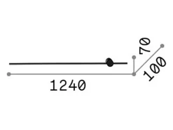 Ideal Lux Aplique Para Pared-ESSENCE Aplique Alto Led Integrado 124cm 3000K Blanco