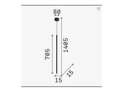 Ideal Lux FILO Lámpara de Techo Suspendida Alta Fina Latón 3000K Camel Online