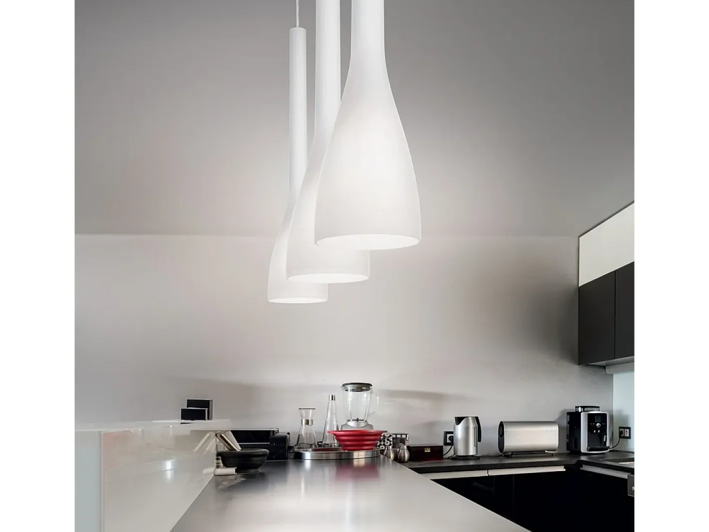 Best Ideal Lux Flut - Lámpara colgante de techo grande con 1 luz blanca, E27 Blanco