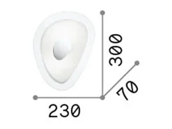 Ideal Lux Geko - Lámpara empotrada de techo pequeña con 2 luces de vidrio, E27 Transparente Sale