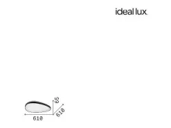 Ideal Lux GEMINI Plafón LED Integrado ON-OFF 61cm 3850Lm 3000K Blanco New