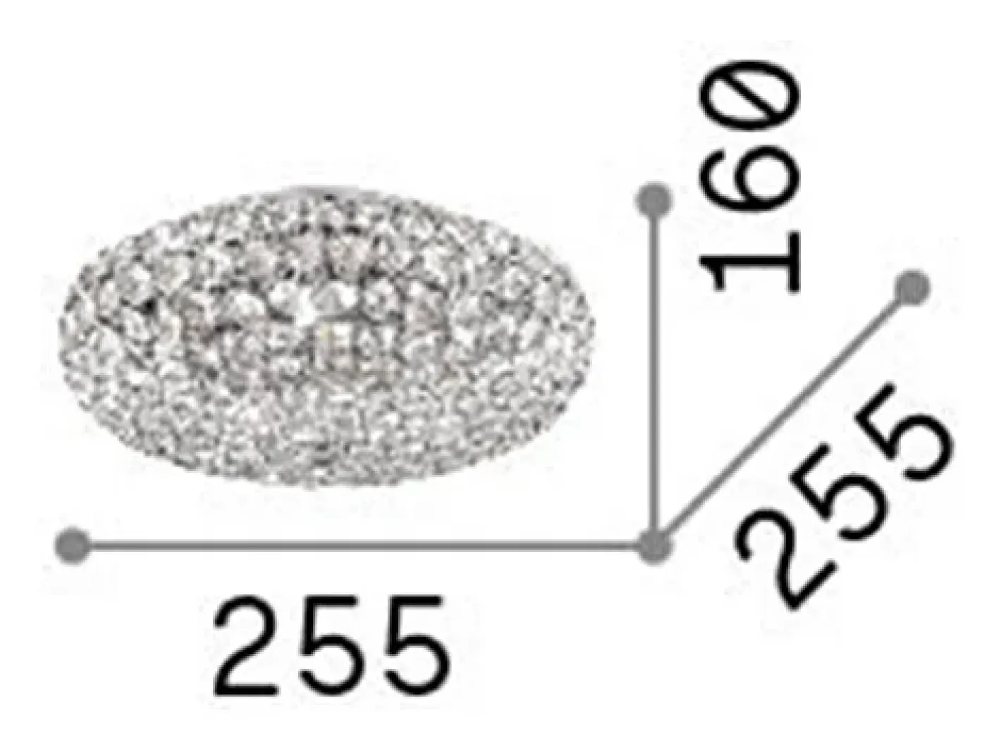 Hot Ideal Lux King - Plafón de techo pequeño de 3 luces , G9 Dorado