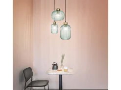 Ideal Lux Lámpara Suspendida-MINT-1 - Cúpula de vidrio para interior Lámpara colgante de techo 1 claro, E27 Verde