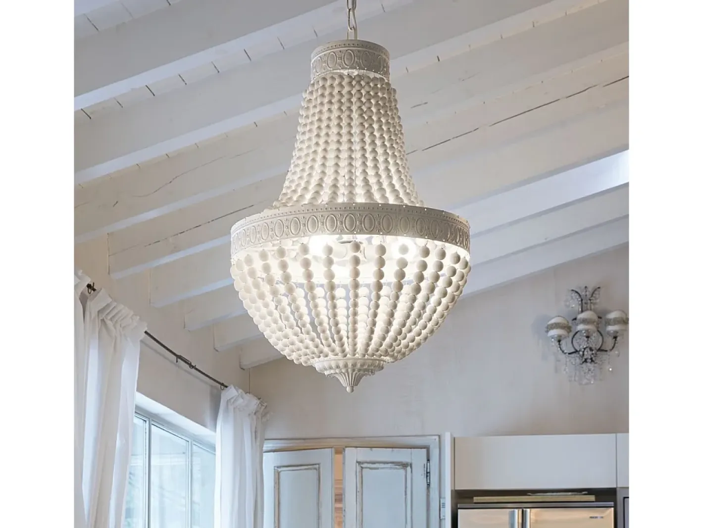 Ideal Lux Lámpara Suspendida-Monet - Lámpara colgante de 6 luces Blanco