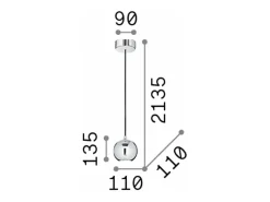 Ideal Lux Lámpara Suspendida-MR - Lámpara colgante de techo Globe para interiores 1 luz Blanca, GU10 Blanco