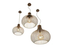 Ideal Lux Onion - 1 luz colgante de techo marrón Marru00f3n New
